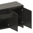 Ver imagem 3 de Balcão Aparador Buffet 3 Portas Madrid C14 Preto - Mpozenato