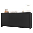 Ver imagem 1 de Balcão Aparador Buffet 3 Portas Madrid C14 Preto - Mpozenato
