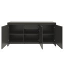 Ver imagem 4 de Balcão Aparador Buffet 3 Portas Madrid C14 Preto - Mpozenato