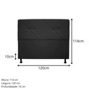 Ver imagem 2 de Cabeceira Mônaco 120 cm Suede Cinza