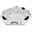 Ver imagem 1 de Banheira Redonda Monte Carlo COMPLETA com hidro em acrílico 220V