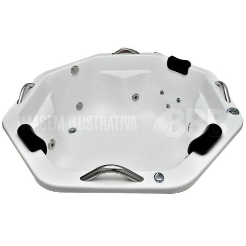 Banheira Redonda Monte Carlo COMPLETA com hidro em acrílico  220V