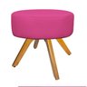 Kit Namoradeira, Poltrona Beatriz e Puff Sofia Base Giratória de Madeira Corano Pink - STS Móveis - 4