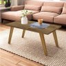 Mesa De Centro Retangular Sala Mdf Pé Palito Decorativa - Preto 65x35cm - 4