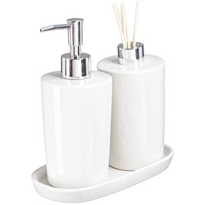 Kit Lavabo Difusor Banheiro Porta Sabonete Líquido Pia / 187