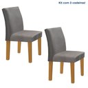 Ver imagem 1 de Kit 2 Cadeiras Estofadas Espanha Espresso Móveis