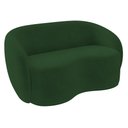 Ver imagem 2 de Sofá 2 Lugares Living Orgânico Sala de Estar 160cm Garbin K04 Veludo Verde - Mpozenato