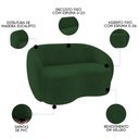 Ver imagem 7 de Sofá 2 Lugares Living Orgânico Sala de Estar 160cm Garbin K04 Veludo Verde - Mpozenato