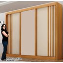 Ver imagem 2 de Guarda Roupa Milano 3 Pts 100%mdf Cinamomo/off - Leifer