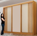 Ver imagem 2 de Guarda Roupa Milano 3 Pts 100%mdf Cinamomo/off - Leifer