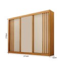 Ver imagem 3 de Guarda Roupa Milano 3 Pts 100%mdf Cinamomo/off - Leifer