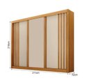 Ver imagem 3 de Guarda Roupa Milano 3 Pts 100%mdf Cinamomo/off - Leifer