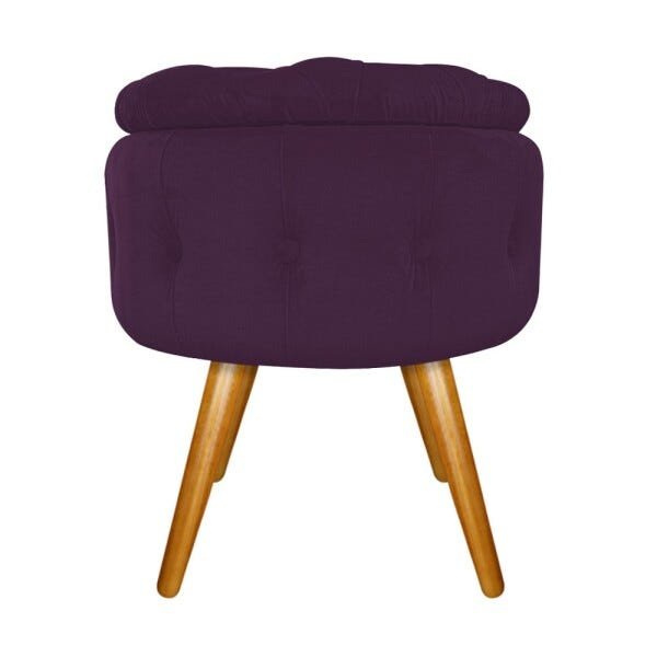 Kit 2 Puffs Londres Baú Palito Mel Suede Roxo - Sts Móveis - 2
