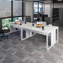 Ver imagem 1 de Plataforma de Trabalho para 4 Pessoas 300cm Branco F5 Office