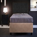 Ver imagem 3 de Cabeceira Cama Box Solteiro Com Tachas 100 cm Vicenza L02 Linho Chumbo - Lyam Decor