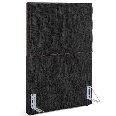 Cabeceira Cama Box Solteiro Com Tachas 100 cm Vicenza L02 Linho Chumbo - Lyam Decor