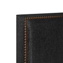 Ver imagem 6 de Cabeceira Cama Box Solteiro Com Tachas 100 cm Vicenza L02 Linho Chumbo - Lyam Decor