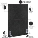 Ver imagem 4 de Cabeceira Cama Box Solteiro Com Tachas 100 cm Vicenza L02 Linho Chumbo - Lyam Decor