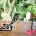 Ver imagem 4 de Luminária Mesa Abajur 35cm Articulada Flexível + Lâmpada Led Pt-06 Cor: Rosa
