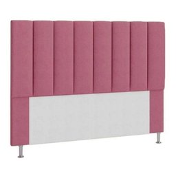 Cabeceira Estofada Cama Box Casal 140 Cm Rosa - 1