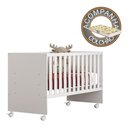 Ver imagem 2 de Berço Simples Reto Doce Sonho c/ Rodízios Qmovi Branco com Colchão Gazin