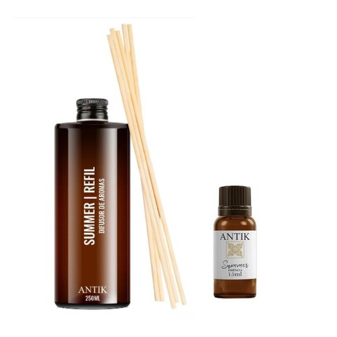 Kit Antik Summer Refil de Varetas e Essencia 15ml