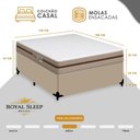 Ver imagem 3 de Cama Box Casal Sintético + Colchão Molas Ensacadas Royal Sleep Bioclassic 138cm - Suporta até 120