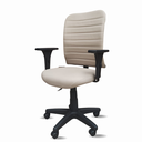 Ver imagem 5 de Cadeira Escritório Ergonômica Bege Nr17 Office Executiva Giratória C/rodinhas Confortável Esteirinha