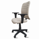 Ver imagem 6 de Cadeira Escritório Ergonômica Bege Nr17 Office Executiva Giratória C/rodinhas Confortável Esteirinha