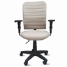Cadeira Escritório Ergonômica Bege Nr17 Office Executiva Giratória C/rodinhas Confortável Esteirinha - 4