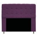 Ver imagem 1 de Cabeceira Estofada Mel 140 cm Casal Com Botonê Suede Roxo - STS Móveis