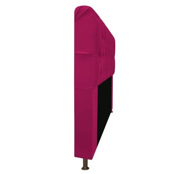 Cabeceira Estofada Lady 160 cm Queen Size Com Capitonê Suede Pink - STS Móveis - 2