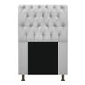 Cabeceira Estofada Lady 100 cm Solteiro Com Capitonê Suede Branco - STS Móveis - 1