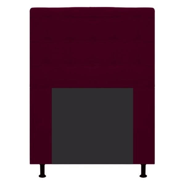 Cabeceira Estofada Dama 100 cm Solteiro Com Botonê Suede Bordô - STS Móveis - 1