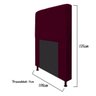 Cabeceira Estofada Dama 100 cm Solteiro Com Botonê Suede Bordô - STS Móveis - 3