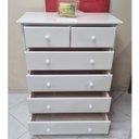 Ver imagem 2 de Cômoda de Madeira Leila 0,83m 4+2 Gavetas Cor: Branca