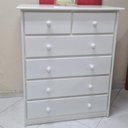 Ver imagem 1 de Cômoda de Madeira Leila 0,83m 4+2 Gavetas Cor: Branca