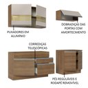 Ver imagem 5 de Armário de Cozinha Compacta 200cm Rustic/Crema Glamy Madesa 07