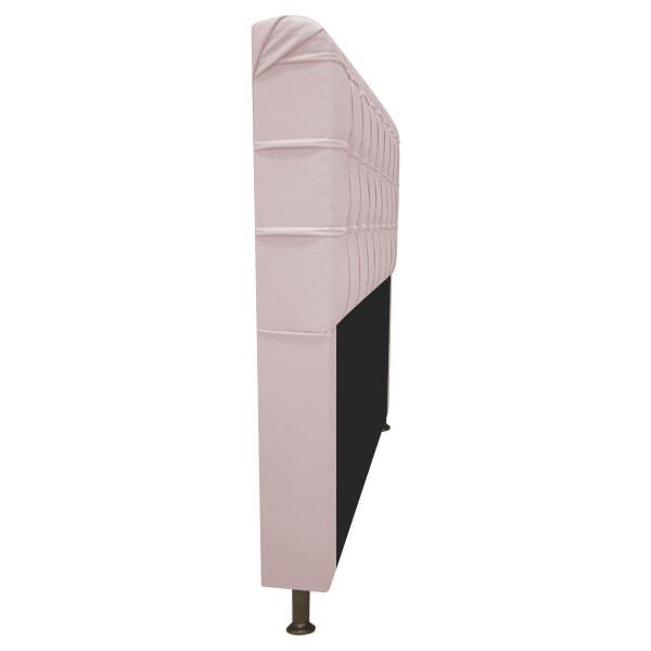 Cabeceira Estofada Dama 100 cm Solteiro Com Strass Corano Rosa Bebê - STS Móveis - 2