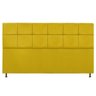Cabeceira Estofada Damares 195 cm King Size Com Botonê Suede Amarelo - STS Móveis - 1