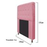 Cabeceira Estofada Dama 100 cm Solteiro Com Botonê Suede Rosa Bebê - STS Móveis - 3