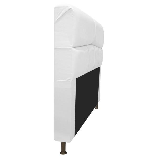 Cabeceira Estofada Donna 195 cm King Size Suede Branco - STS Móveis - 2