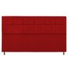 Cabeceira Estofada Damares 195 cm King Size Com Botonê Suede Vermelho - STS Móveis - 1