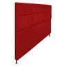 Cabeceira Estofada Damares 195 cm King Size Com Botonê Suede Vermelho - STS Móveis - 2
