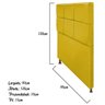 Cabeceira Estofada Damares 90 cm Solteiro Com Botonê Suede Amarelo - STS Móveis - 3