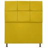 Cabeceira Estofada Damares 90 cm Solteiro Com Botonê Suede Amarelo - STS Móveis - 1