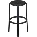 Ver imagem 2 de Banqueta Fitz Alta Palha Preta com Estrutura Polipropileno Preto 75 Cm - 74413