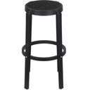 Ver imagem 1 de Banqueta Fitz Alta Palha Preta com Estrutura Polipropileno Preto 75 Cm - 74413