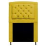 Cabeceira Estofada Geovana 100 cm Solteiro Com Capitonê Suede Amarelo - STS Móveis - 1