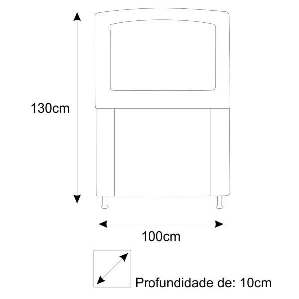 Cabeceira Estofada Geovana 100 cm Solteiro Com Capitonê Suede Amarelo - STS Móveis - 3